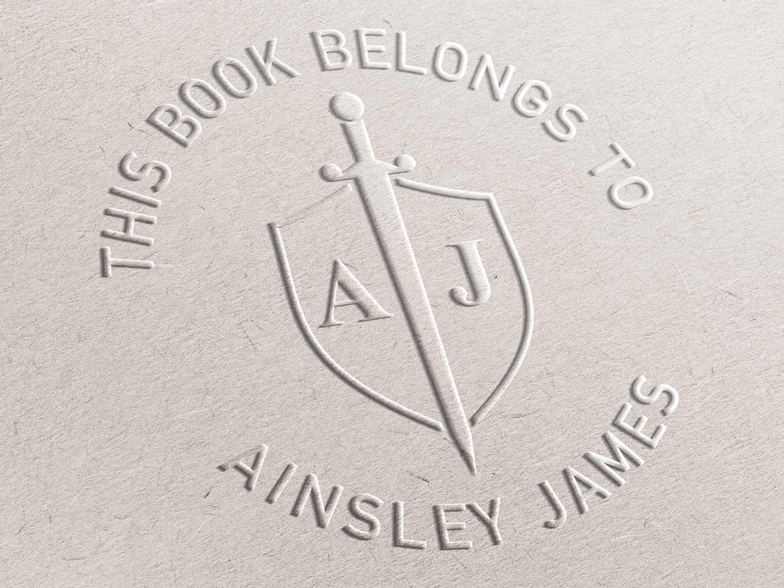 Fantasy Book Embosser Library of Ex Libris Stamp. Customise with Your Text. Gift for Book Lovers Emboss or Stamp Fantasy Novel Collection.