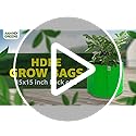 Image of Anandi Green's Premium HDPE Uv Protected 220 GSM Round Shaped Green Colour Plants Grow Bags Suitable for Terrace and Vegetable Gardening (Pack of 6, 15X15 INCH)