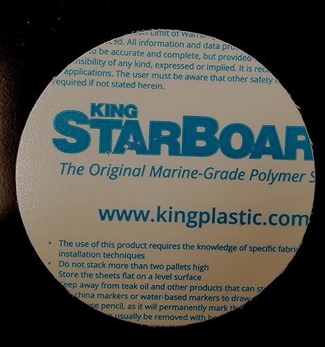 Hoja de plástico King Starboard de 14 de pulgada de grosor, círculo para elegir tu diámetro y color (blanco, 4 pulgadas (paquete de 2))