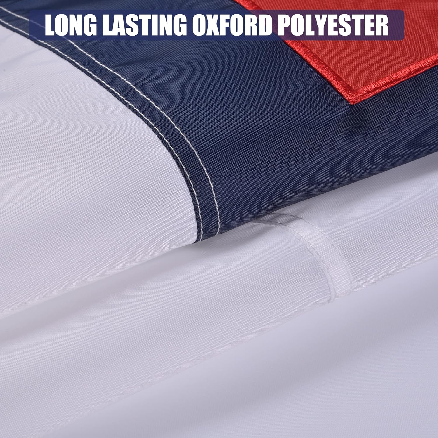 Christian Flag 3x5 Ft, Outdoor Embroidered Christianity Cross Church Jesus Faith Flags, Heavy Duty Durable, 210D Oxford Polyester, Brass Grommets - Image 2