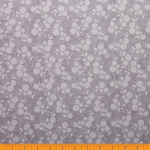 Miniatura 4 de Mook Fabrics Caléndula de algodón, corte plateado por yarda