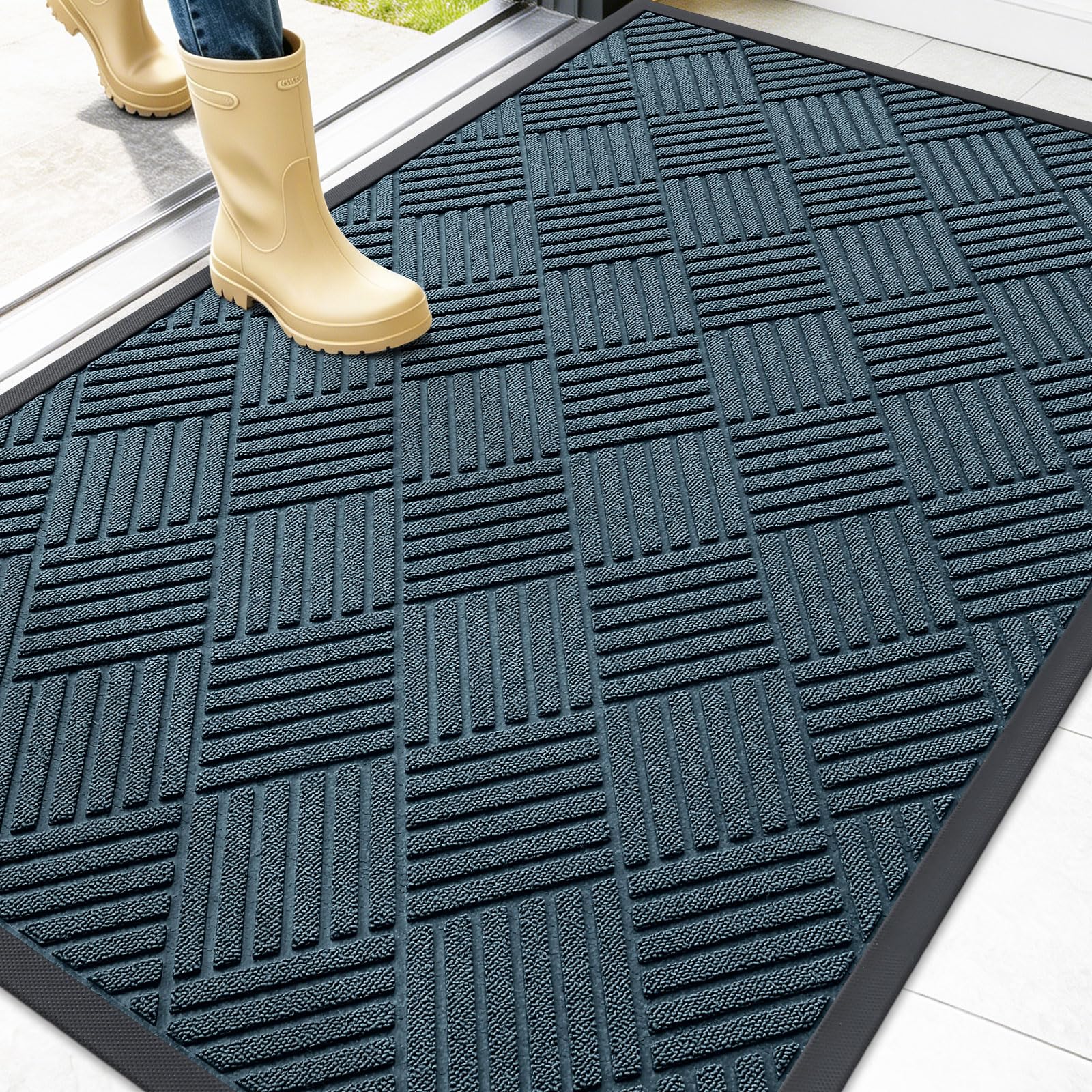 OLANLY Front Door Mat Outside Entrance 47x32, Waterproof Heavy-Duty Doormat