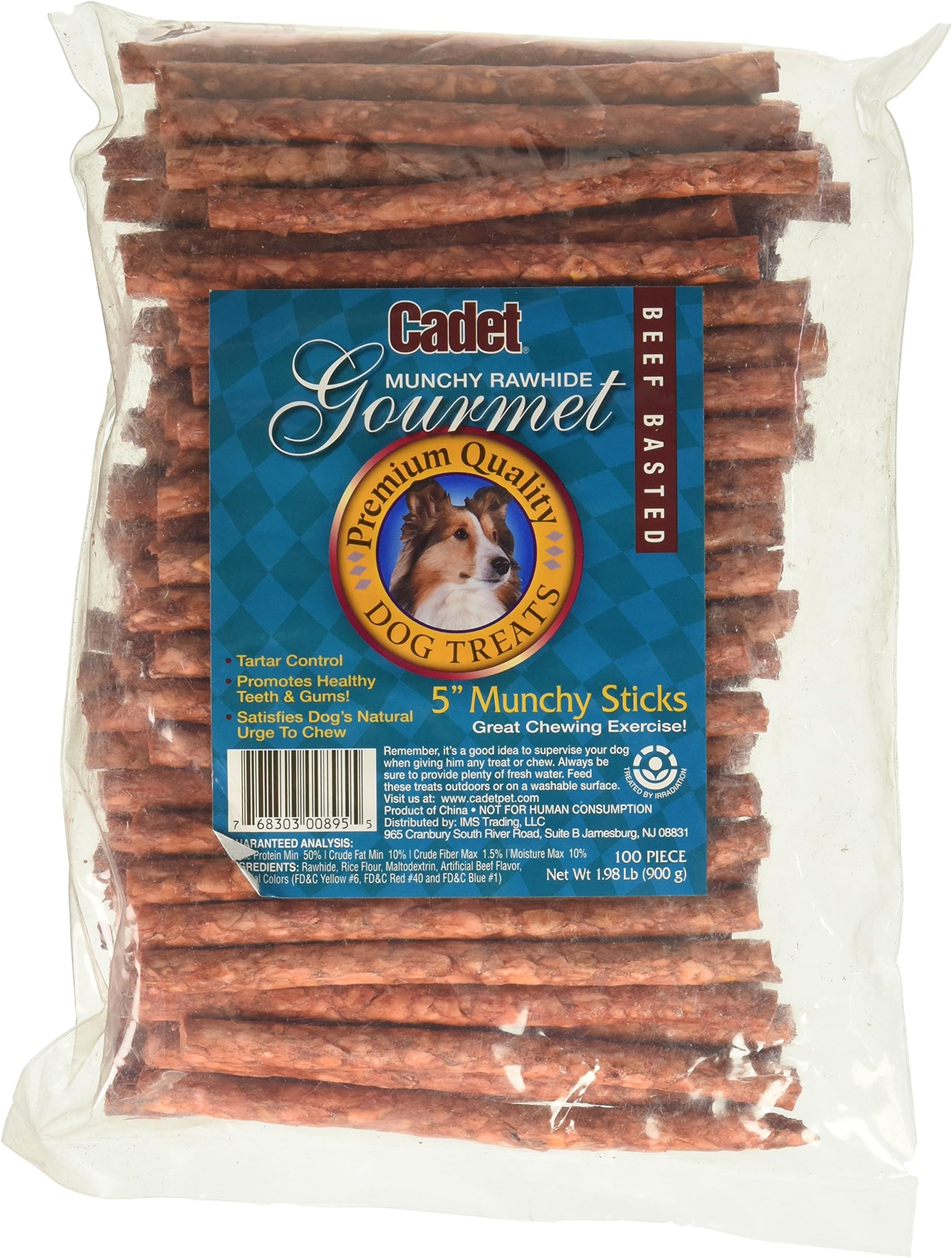 Rawhide Munchy Sticks Beef, 5" 100 Pack Item 895(31.67oz