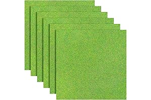 6Pcs Mini Artificial Grass Mat for Model Trains and Dioramas