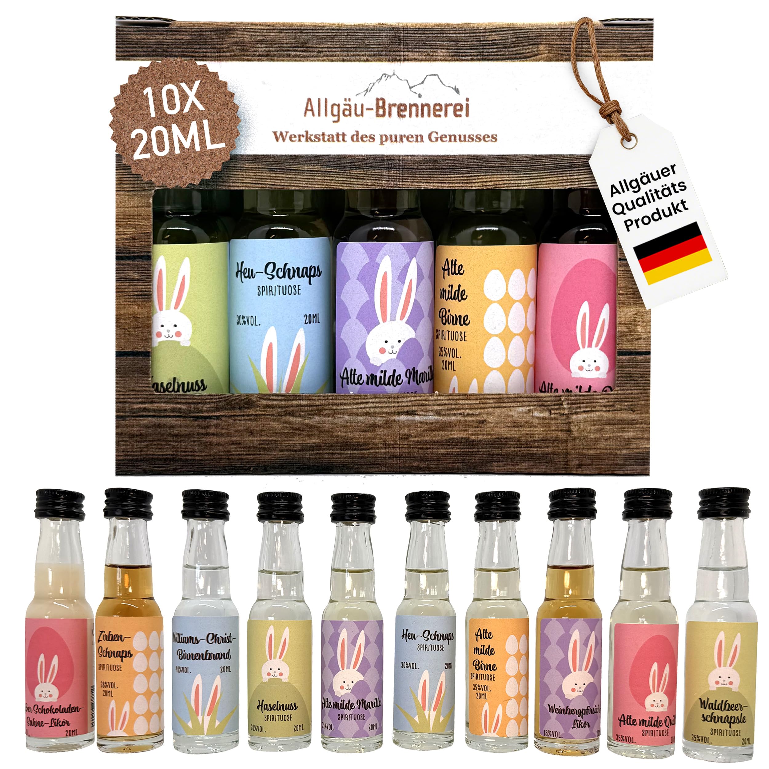 Oster-Set "Kleine Allgäuer" 10 x 20ml verschiedene Vol.%