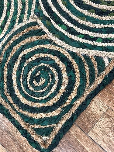 Miniatura 5 de ARTS OF JAIPUR Collection - Alfombra de pasillo de yute natural, 3 x 10 pies, alfombra de pasillo de yute natural, estilo vintage, tamaño