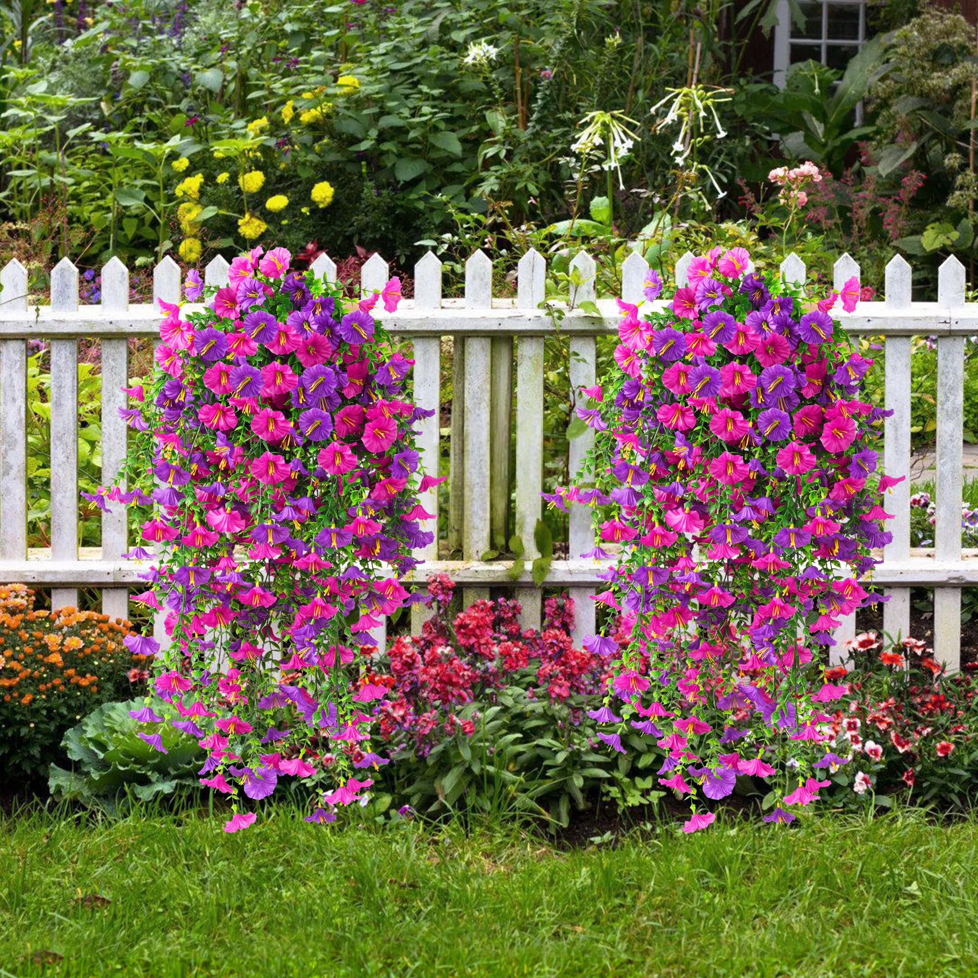 Amazon.com: Fanfantoey Artificial Hanging Flowers for Outdoors
