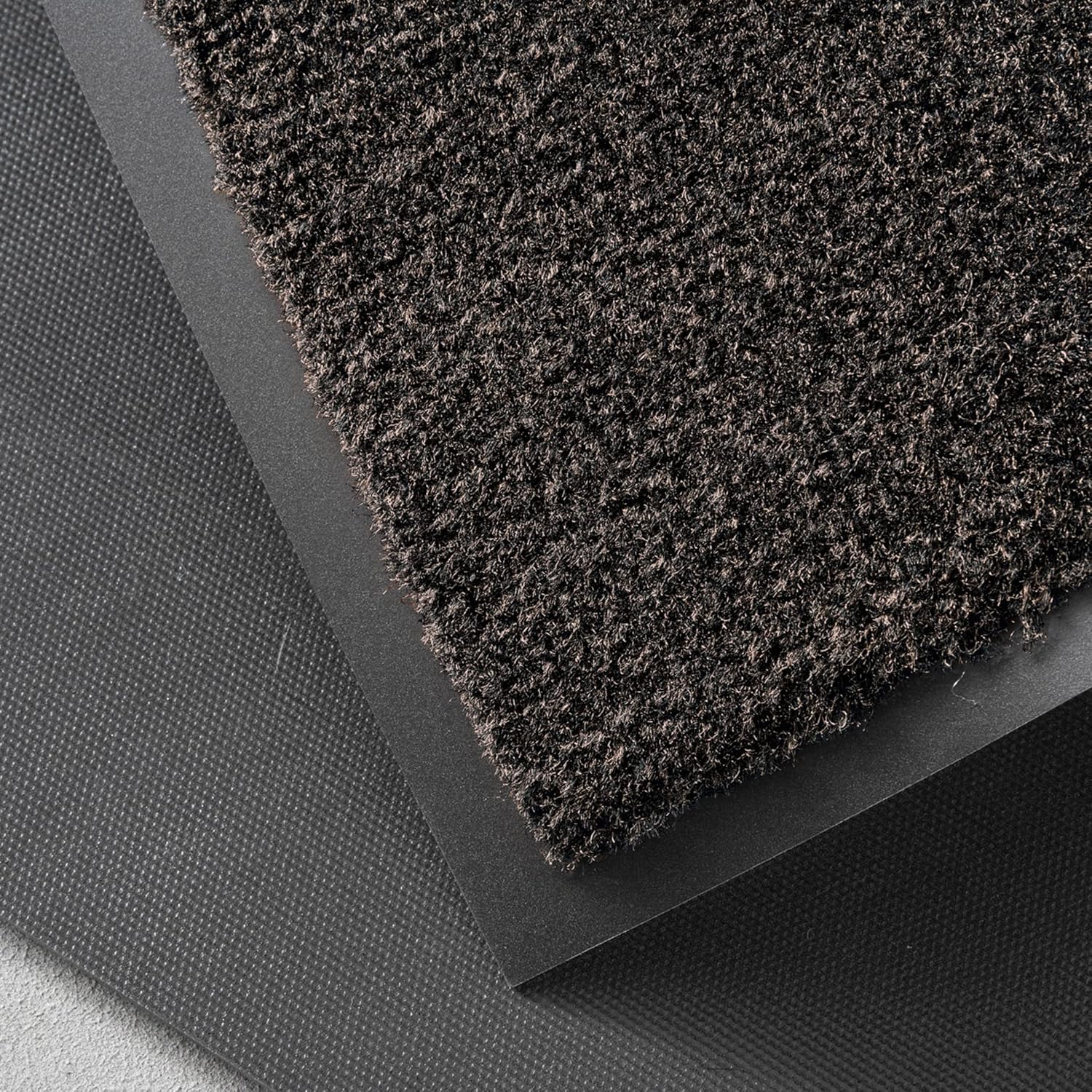 Consolidated Plastics Economy Indoor/Outdoor Entrance Floor Mat with Non-Slip Vinyl Backing, Absorbs Water, 18 Oz Heavy Duty Carpet Rug Commercial Grade (3' x 5', Brown) - Image 4