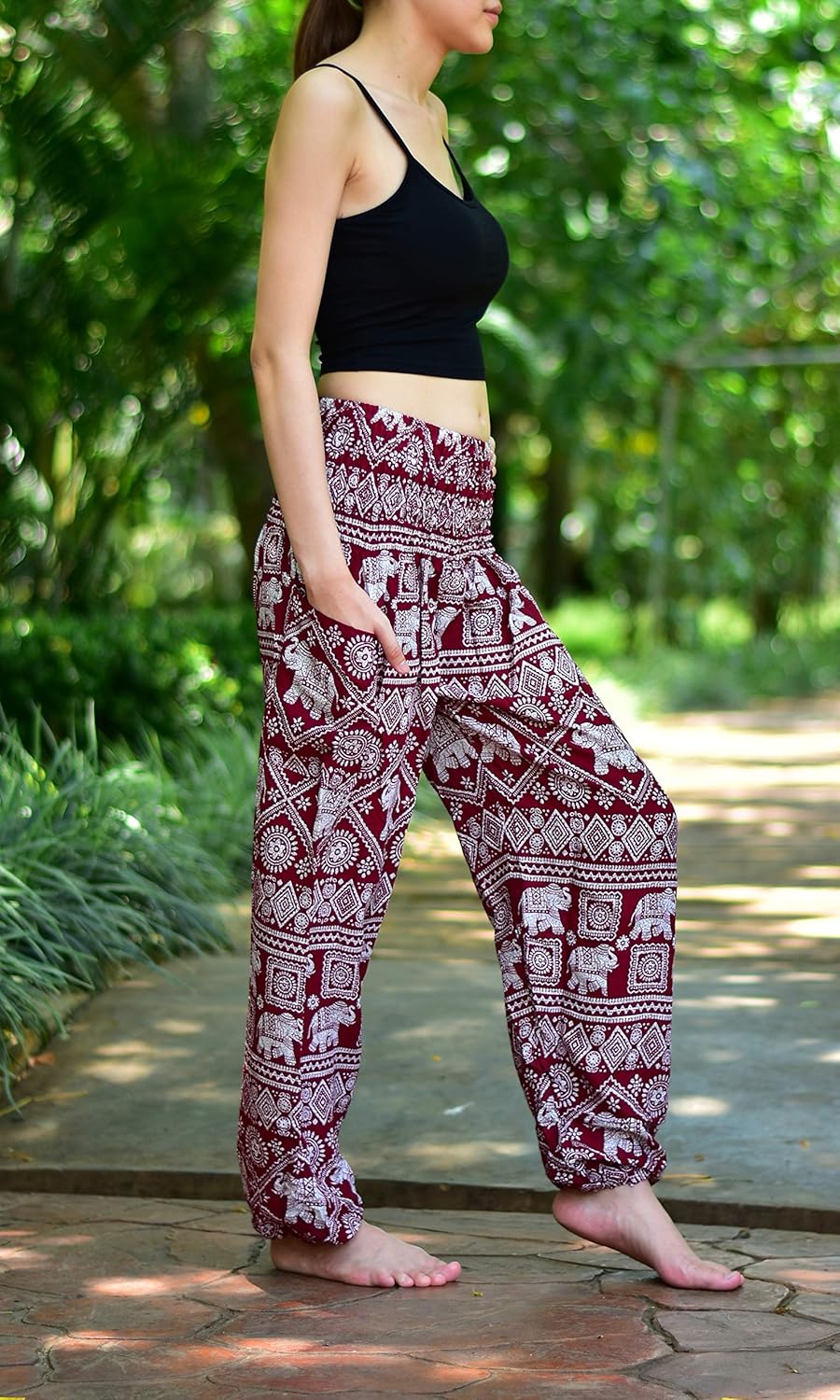 Bohotusk Harem Pants for Women Women’s Yoga Pants with Pocket (S-4XL) Hippie Clothes Beach Lounge Boho Style Festivals