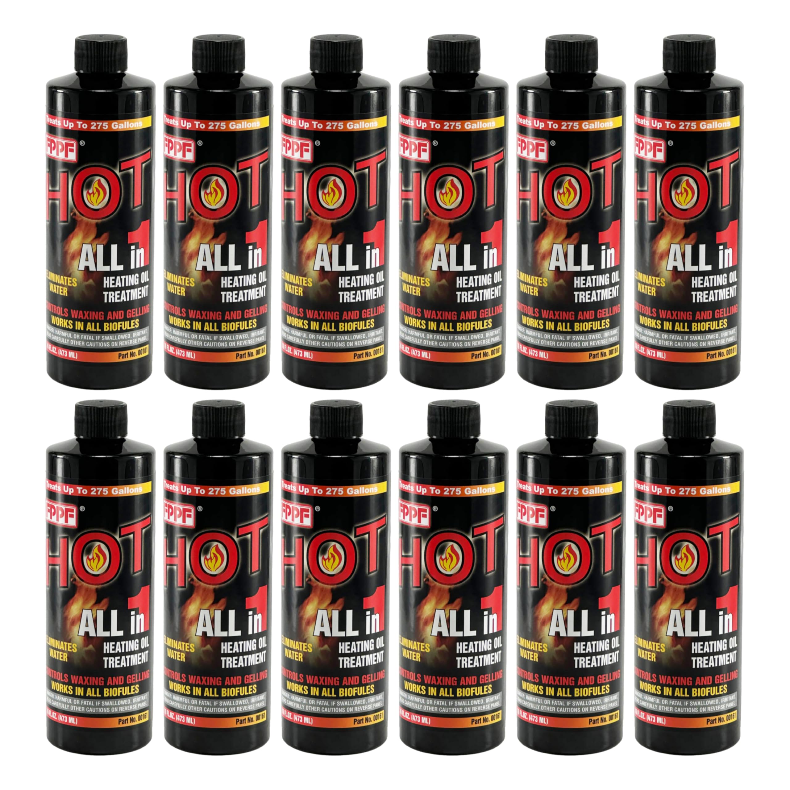 FPPF 00161 Hot All-in-1 Heating Oil Treatment, 16oz Bottle – Pack of 12
