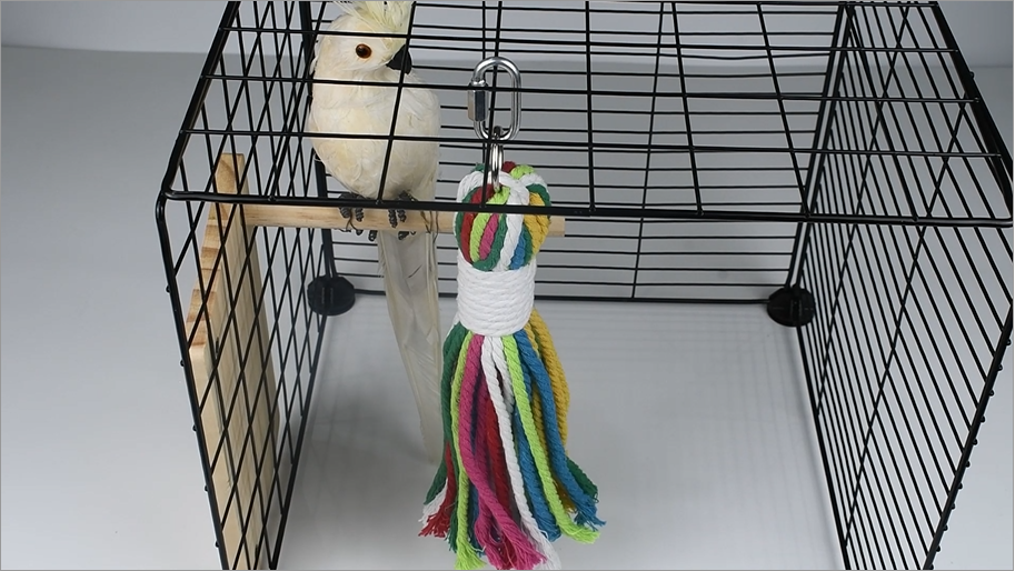ASOCEA Pet Bird Parrot Colorful Cotton Rope Bite Chew Cage Hanging Toys for Cockatiels Macaws Parrots Small Medium Large Birds Parrots Cage Toys - image 7