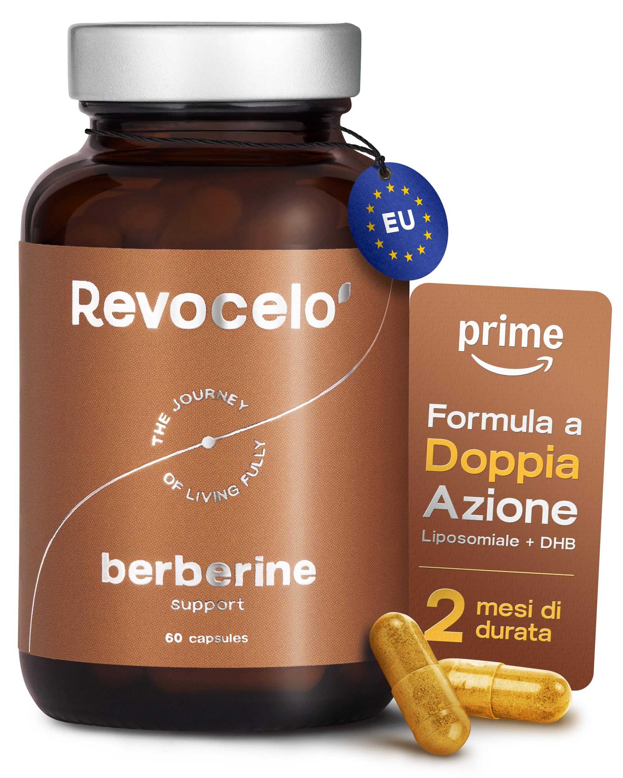 Berberina liposomiale + diidroberberina, delicato sullo stomaco, 1 capsula al giorno in capsule resistenti agli acidi, con cromo picolinato e tiamina, 60 capsule vegane