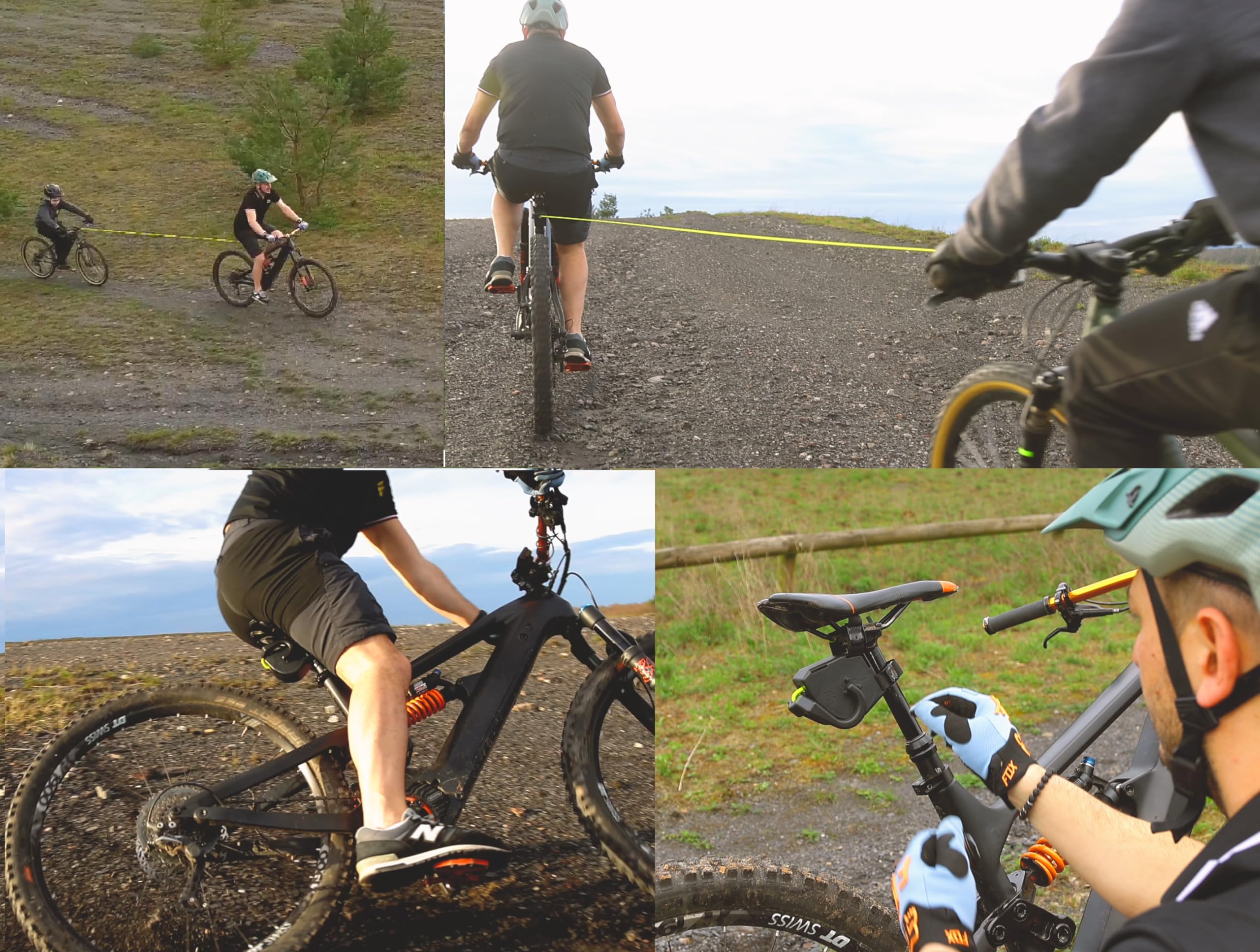 Corda di Traino Bici per Bambini e Adulti – Sistema di Trazione Elastico per MTB & E-Bike – Max 90kg