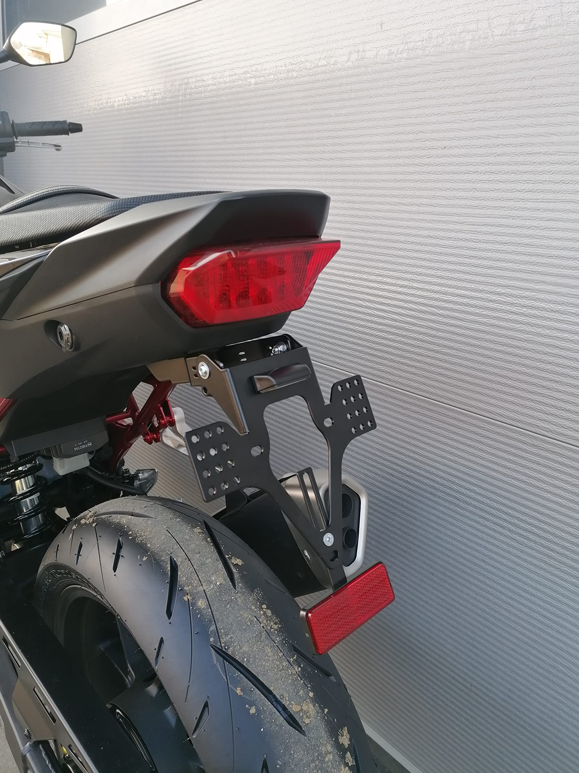 Soporte De Matrícula Para Honda Hornet 750/500 Y CB750/CB500 - Eliminador De Guardabarros, Aluminio Negro, CNC