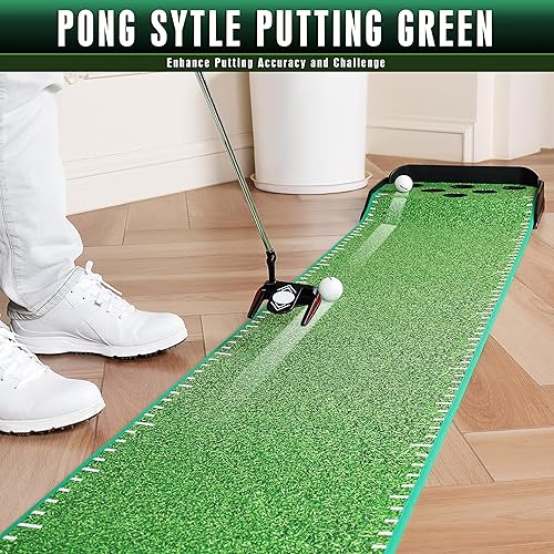 Miniatura 9 de CHAMPKEY Golf Putting Green Indoor - Advanced Guides Golf Putting Mat - Enhance Putting Accuracy and Challenge
