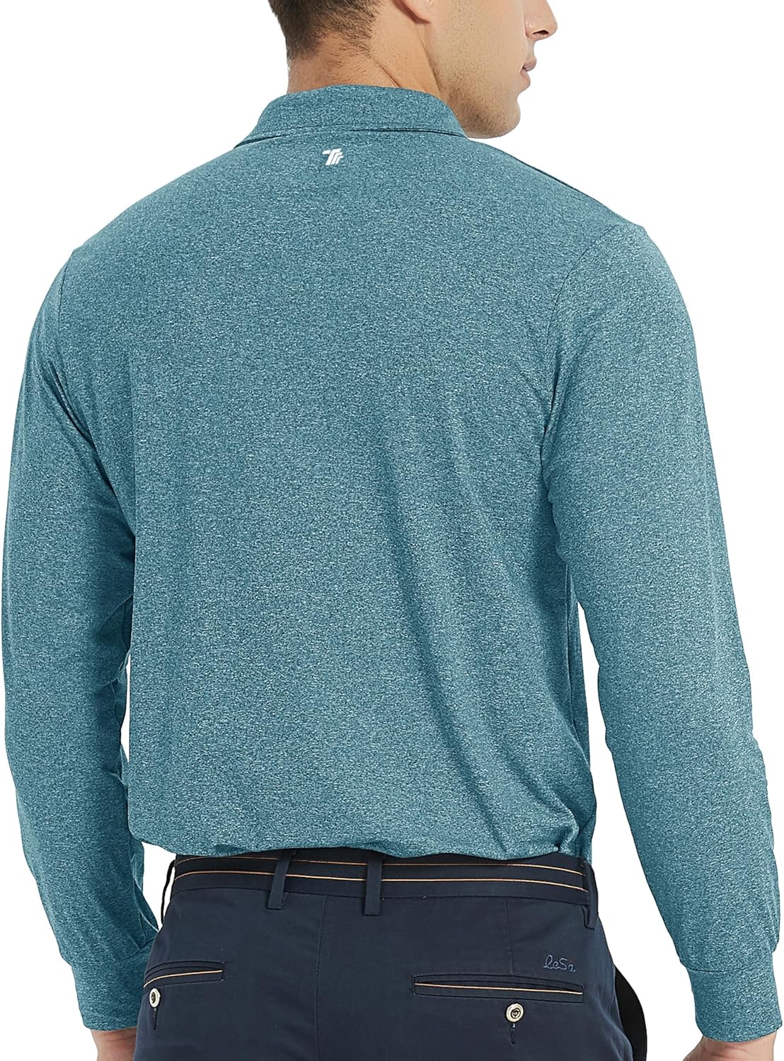 MoFiz Men's Long Sleeve Shirts Quarter Zip Pullover Men's Polo Shirts Quick Dry - Image 2