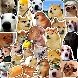 BulbaCraft Funny Dog Meme Stickers, Dog Gifts, Gifts for Women & Men