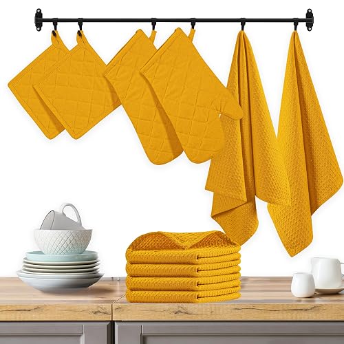 Native Fab 10-Piece Kitchen Set - 100% Cotton, Includes Dishcloths,