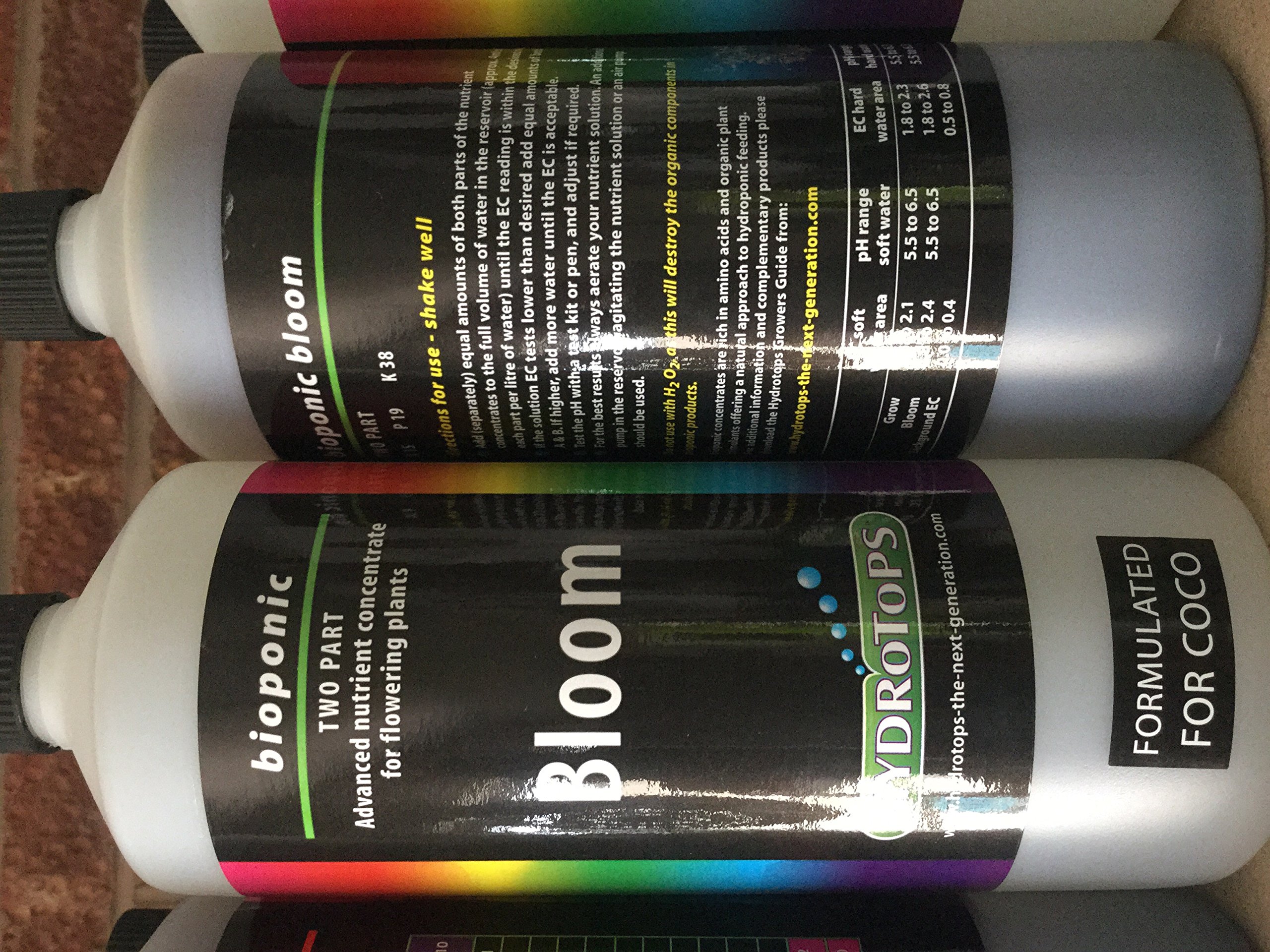 Hydrotops bloom A&B 1l set, formulated for coco