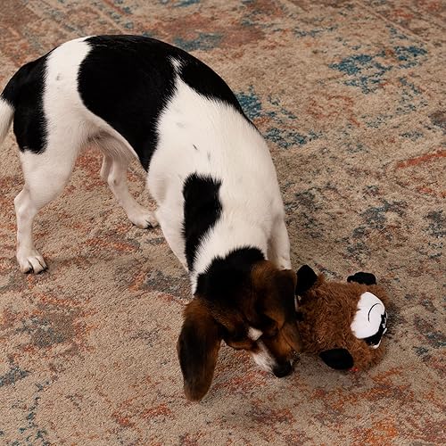 Vista 103 de goDog Checkers Just for Me - Juguete chirriante afelpado para perro, con tecnología Chew Guard, diseño de cerdo flaco, color rosa, tamaño miniatura