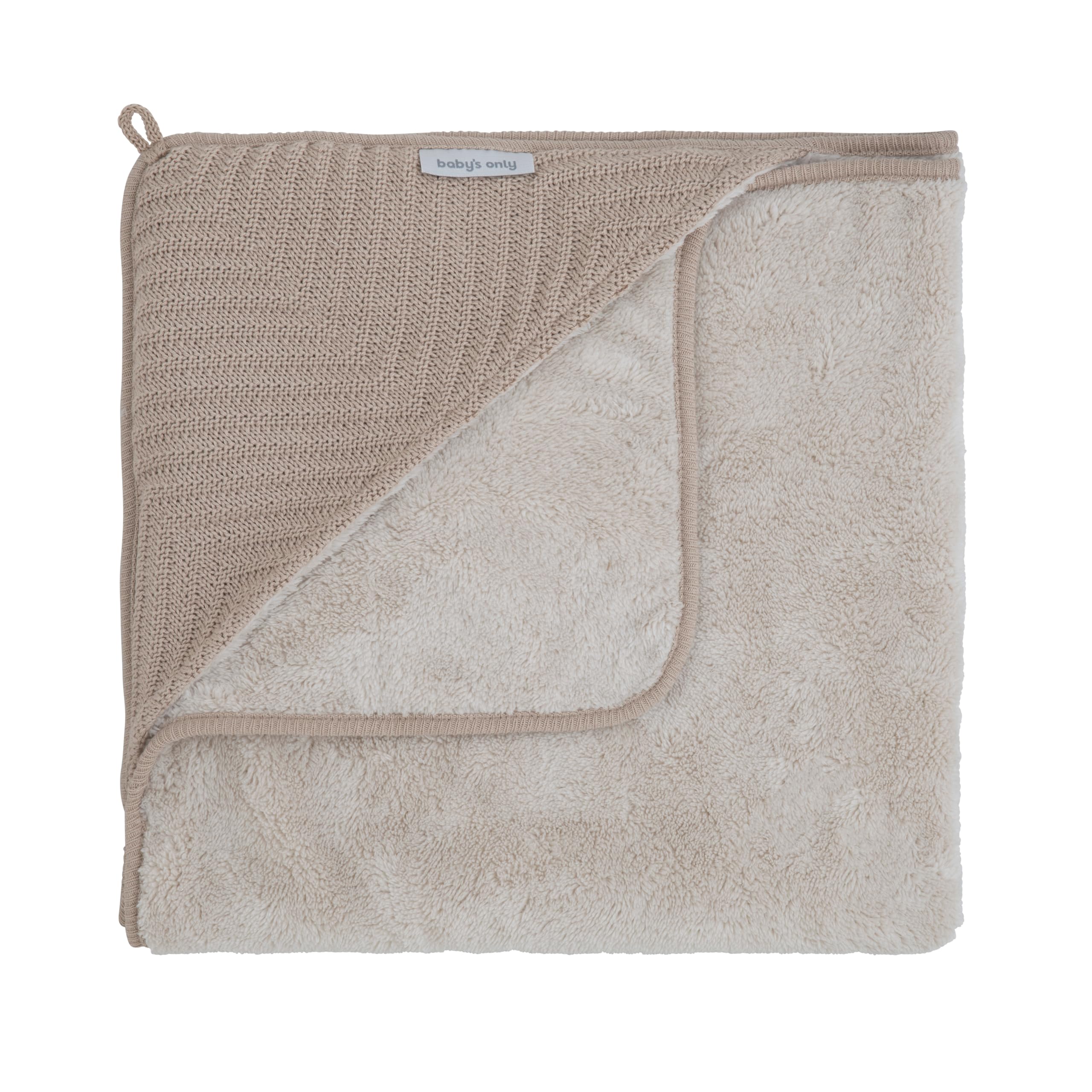 Baby's Only - Kocyk niemowlęcy z kapturem Grace - Beige - 75x75 cm