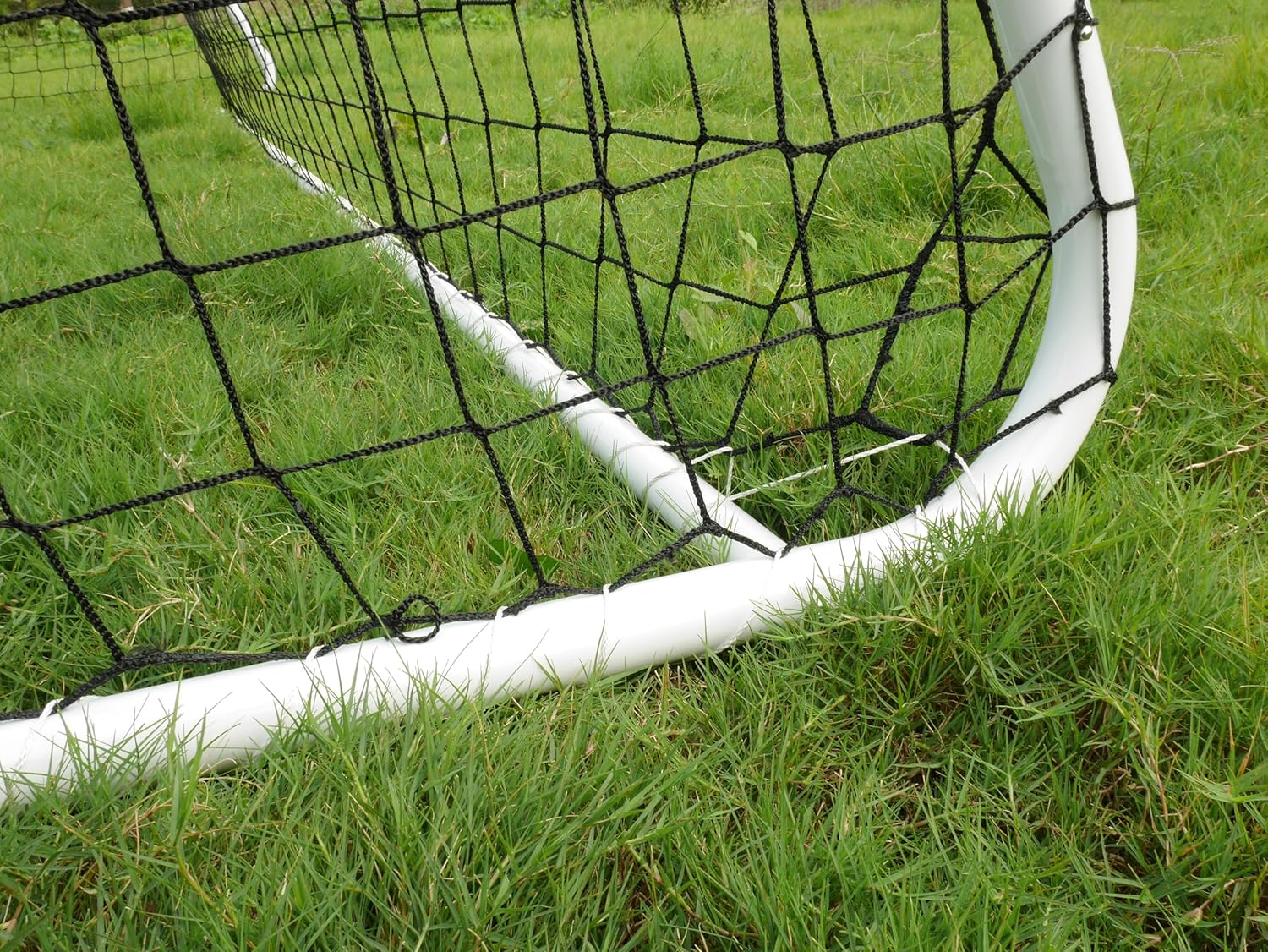 Vallerta® Signature Series Steel Frame Soccer Goal with Checkered Goal Frame Posts for Youth Practice and Training.