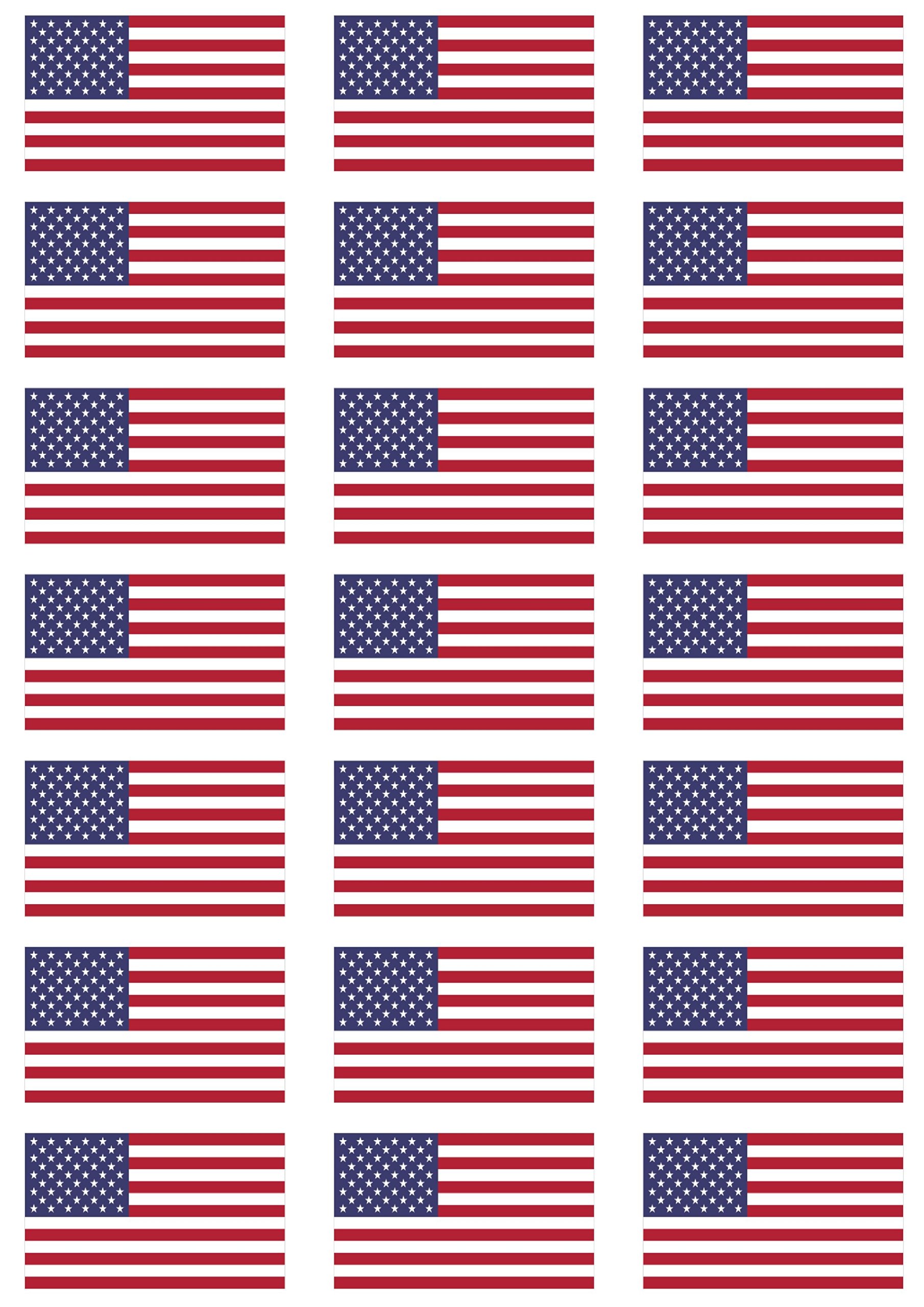 USA Flag self Adhesive matt Paper Labels/Stickers