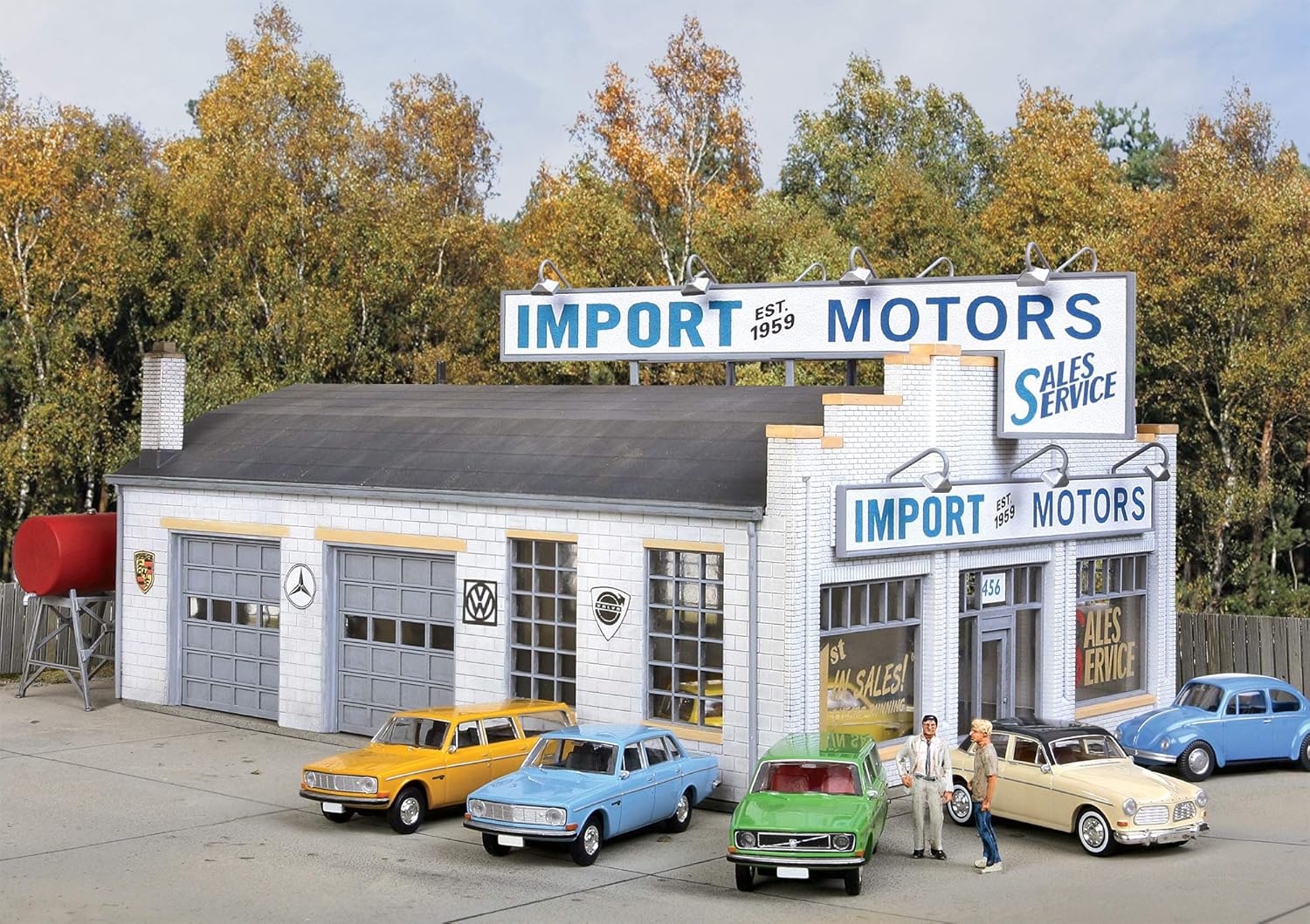 Walthers Cornerstone Import Motors 933-4023 HO Scale Model Railroad - Structure Kit
