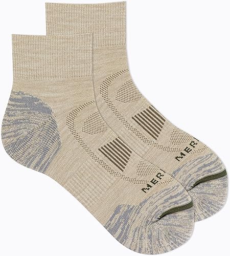 Miniatura 2 de Merrell Men's and Women's Zoned Cushioned Wool Hiking Ankle Socks-Breathable Arch Support