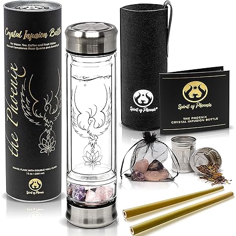 Phoenix Crystal Water Bottle: Embrace Holistic Harmony with Crystals