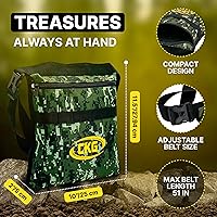 Vista 5 de CKG Pala para Detección de Metales, Pala de Doble Borde Serrado de Alta Resistencia - Cuchillo de Excavación para Jardinería, Caza, Camping