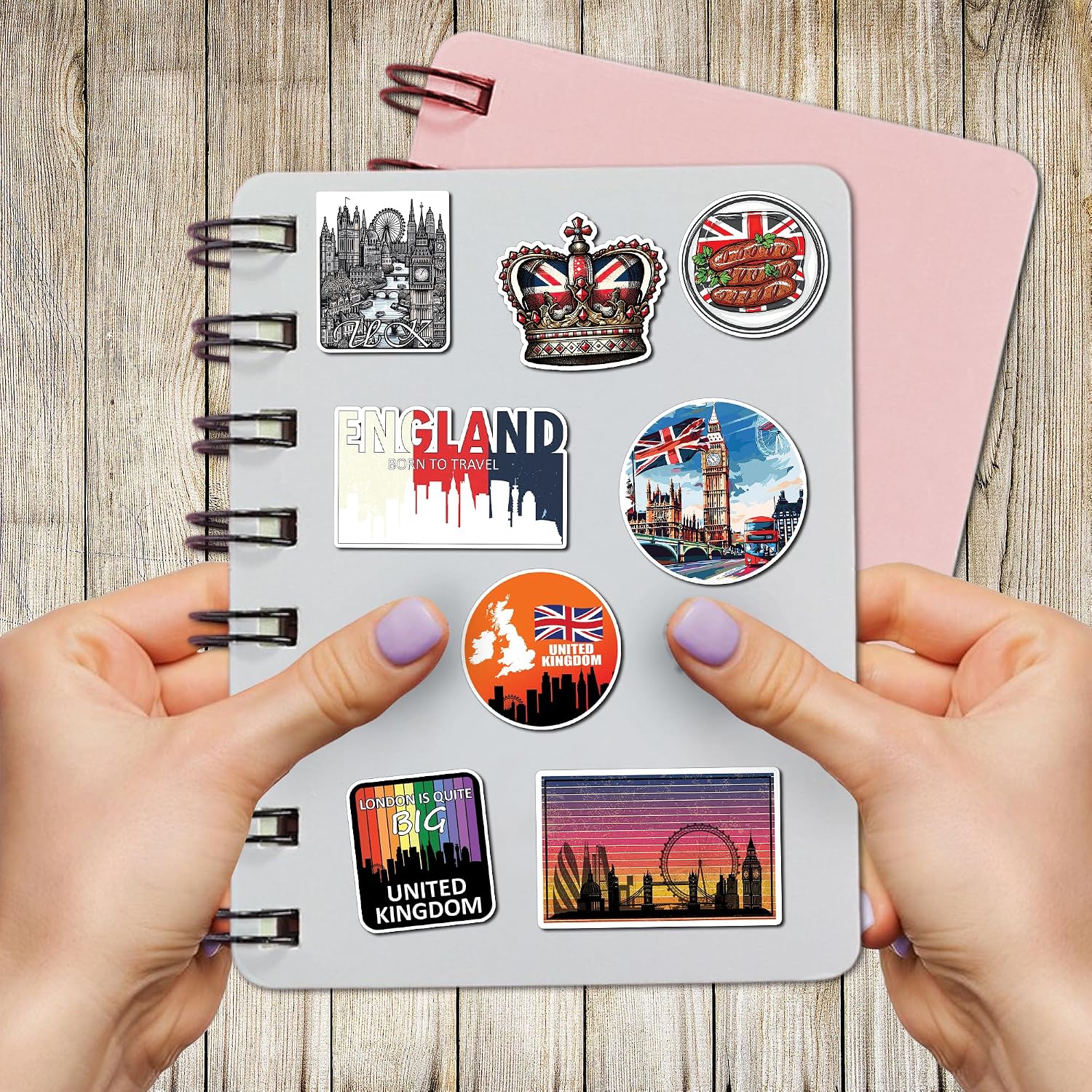 Pack 50 PCS UK England Travel Stickers British Theme Waterproof Vinyl Decals Decor Water Bottle Luggage Laptop Scrapbook Phone Case Car Bike Gifts for Traveler Teens Adults image 4