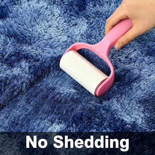 Miniatura 10 de Alfombras grandes de felpa de 5 x 8 pies, alfombras peludas de felpa teñidas para sala de estar, alfombras peludas ultra suaves y esponjosas para