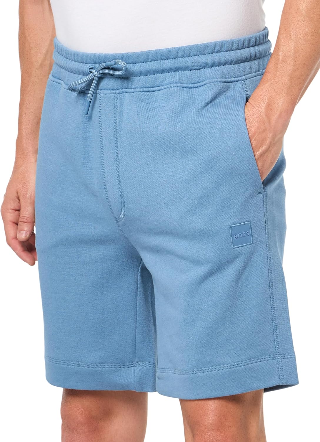 BOSS Mens Tonal Logo Soft French Terry Shorts - Image 3