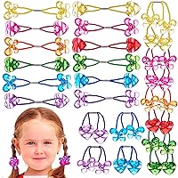 Vista 12 de 24 piezas de coleteros con cuentas brillantes multicolores en forma de diamante de 16 mm, bolas para cola de caballo, cuentas para el pelo