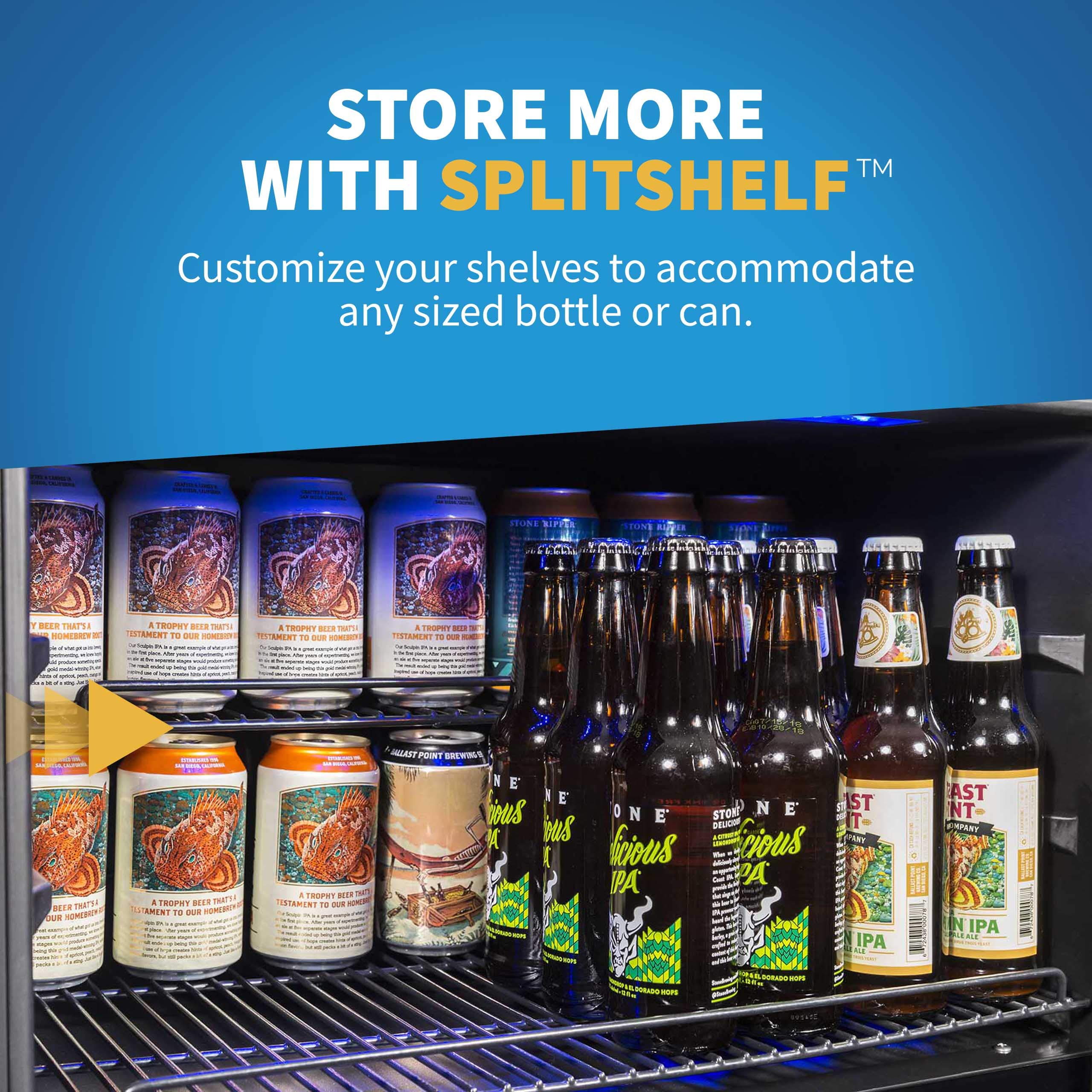 NewAir 24” Wine and Beverage Refrigerator Cooler, 20 Bottle and 70 Can