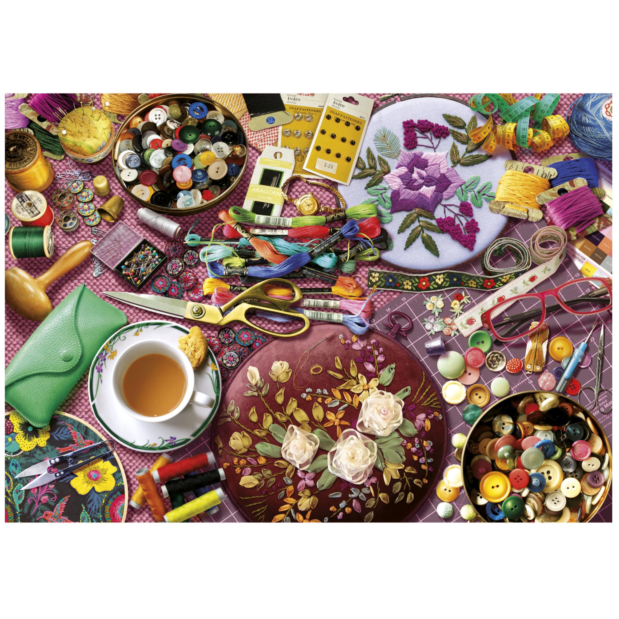 Puzzle 2000 pièces : LA TABLE DE COUTURE - Educa - Rue des Puzzles Puzzle 2000 pièces : LA TABLE DE COUTURE - Educa - Rue des Puzzles