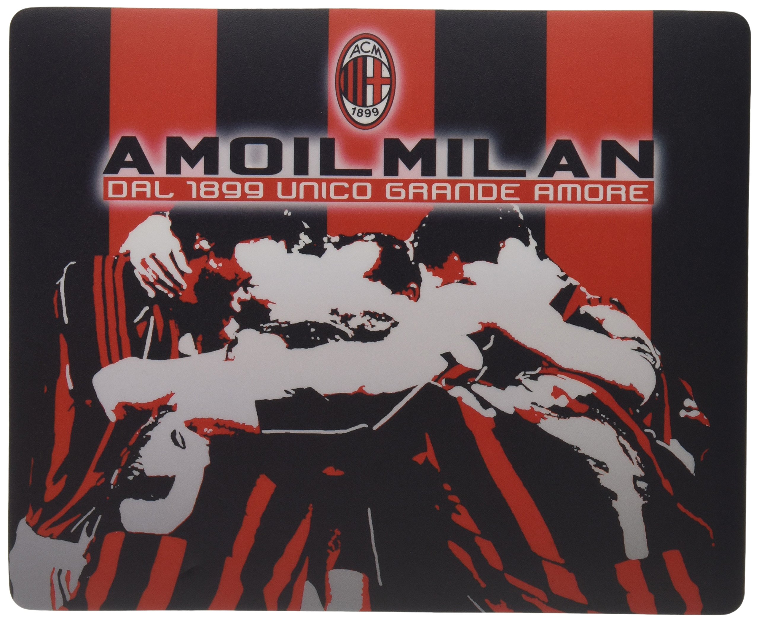 Techmade TM-MPTEAM-MILAN, Tappetino Mouse AC Milan , Multicolore (Bianco/Rosso/Nero)