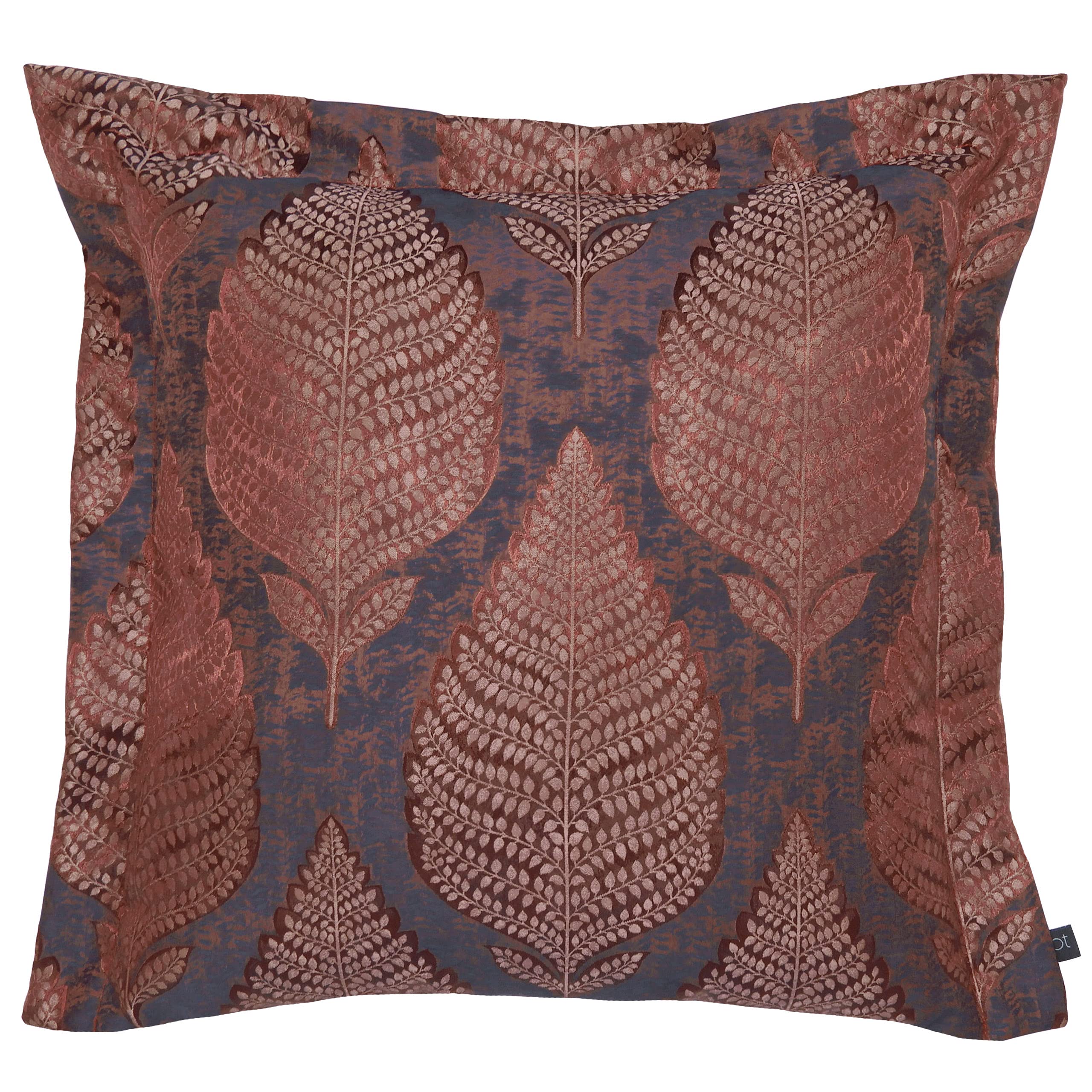 Prestigious Textiles Treasure Jacquard Oxford Trimmed Cushion - Orange - 50cm x 50cm