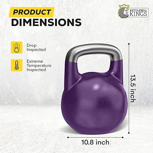 Miniatura 3 de Kettlebell Kings Competition Kettlebells Weight (35mm handle) 8-48 KG Hand weights Workout Gym Equipment & Strength training sets for Women & Men