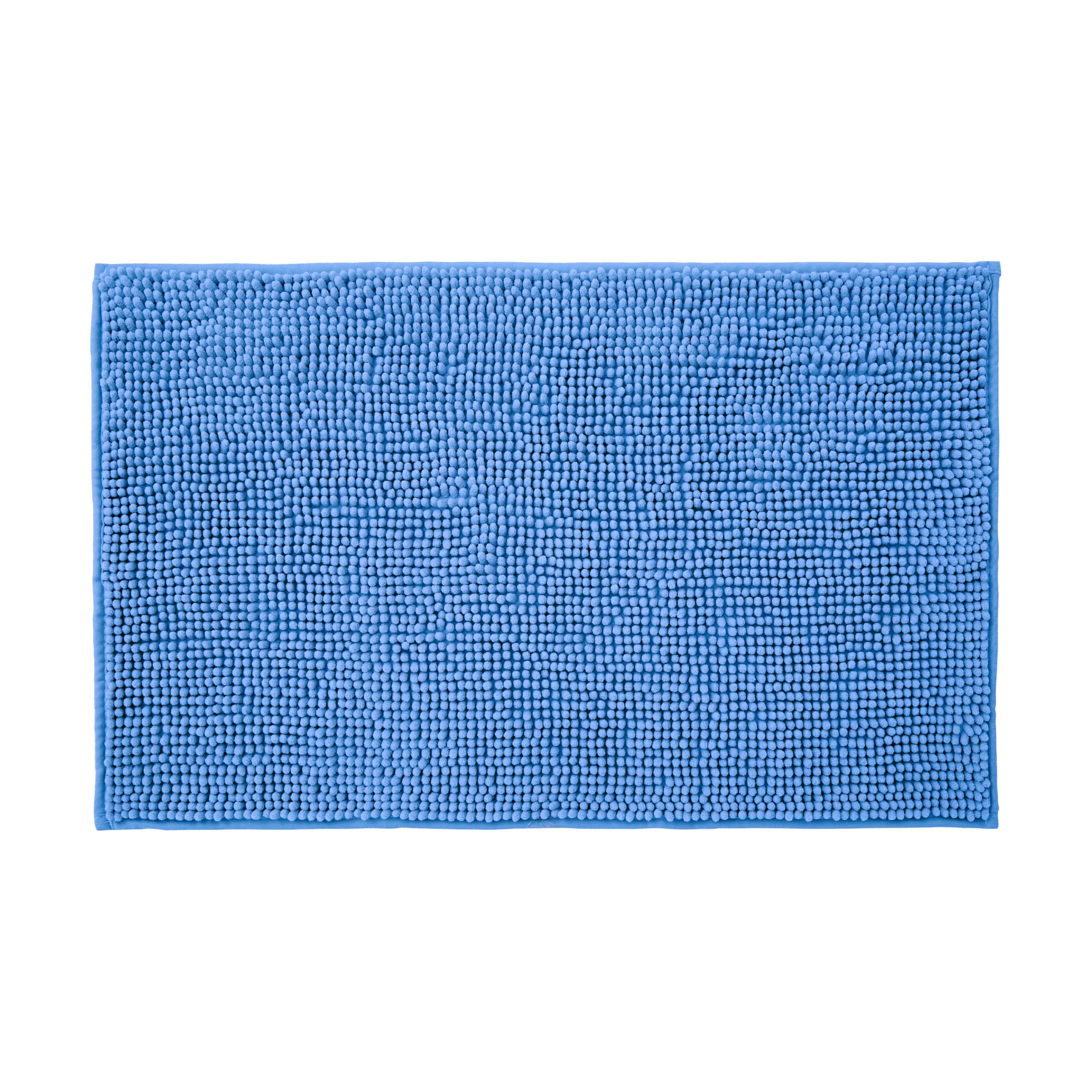 Allure Bath Fashions Chenille Bobble Bath Mat - Super Soft Microfibre - 50 x 80 cm - Blue