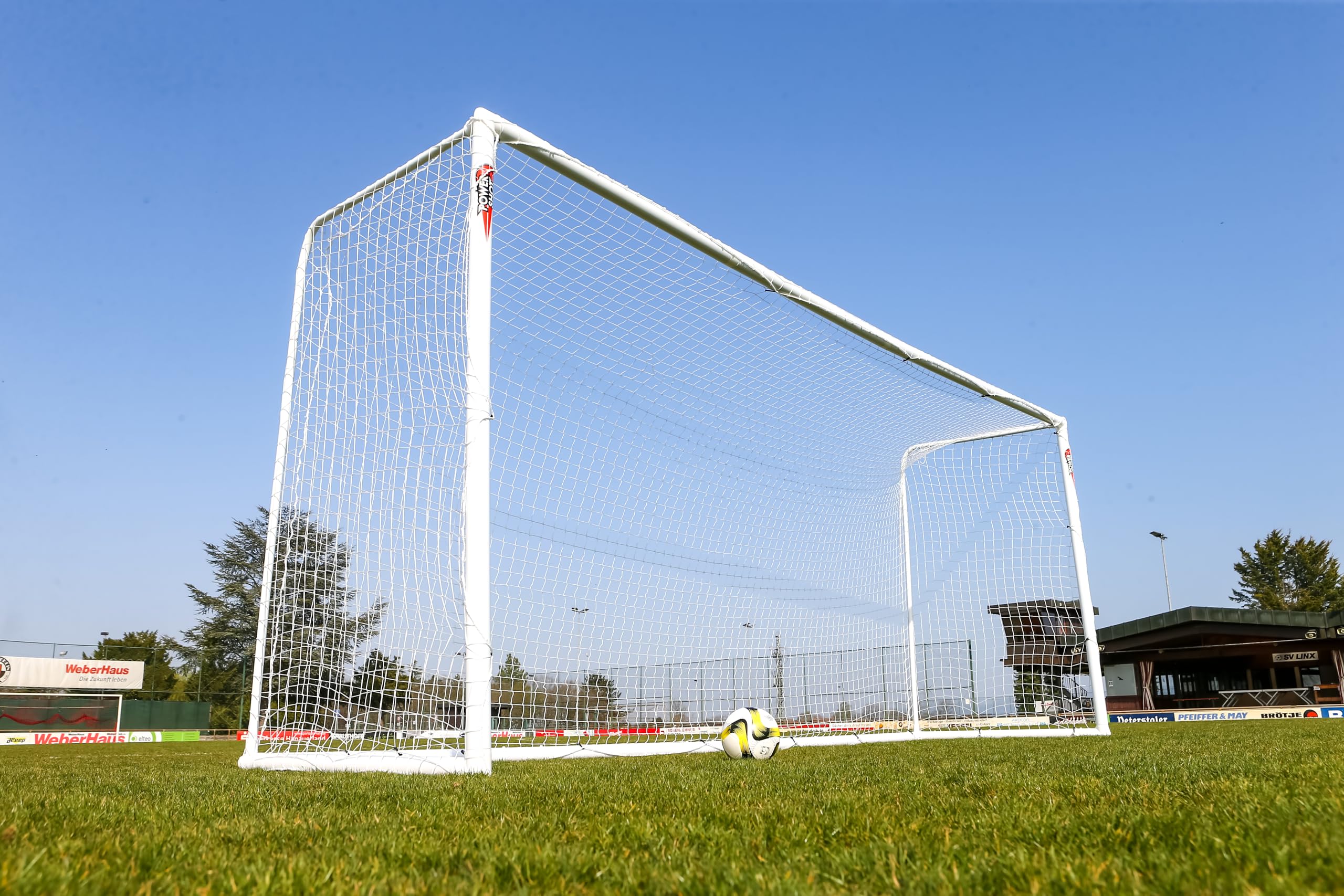 Portería de fútbol POWERSHOT ® Pro 5 x 2m PVC y Anti-UV. 2 AÑOS de garantía en la Estructura! Opciones