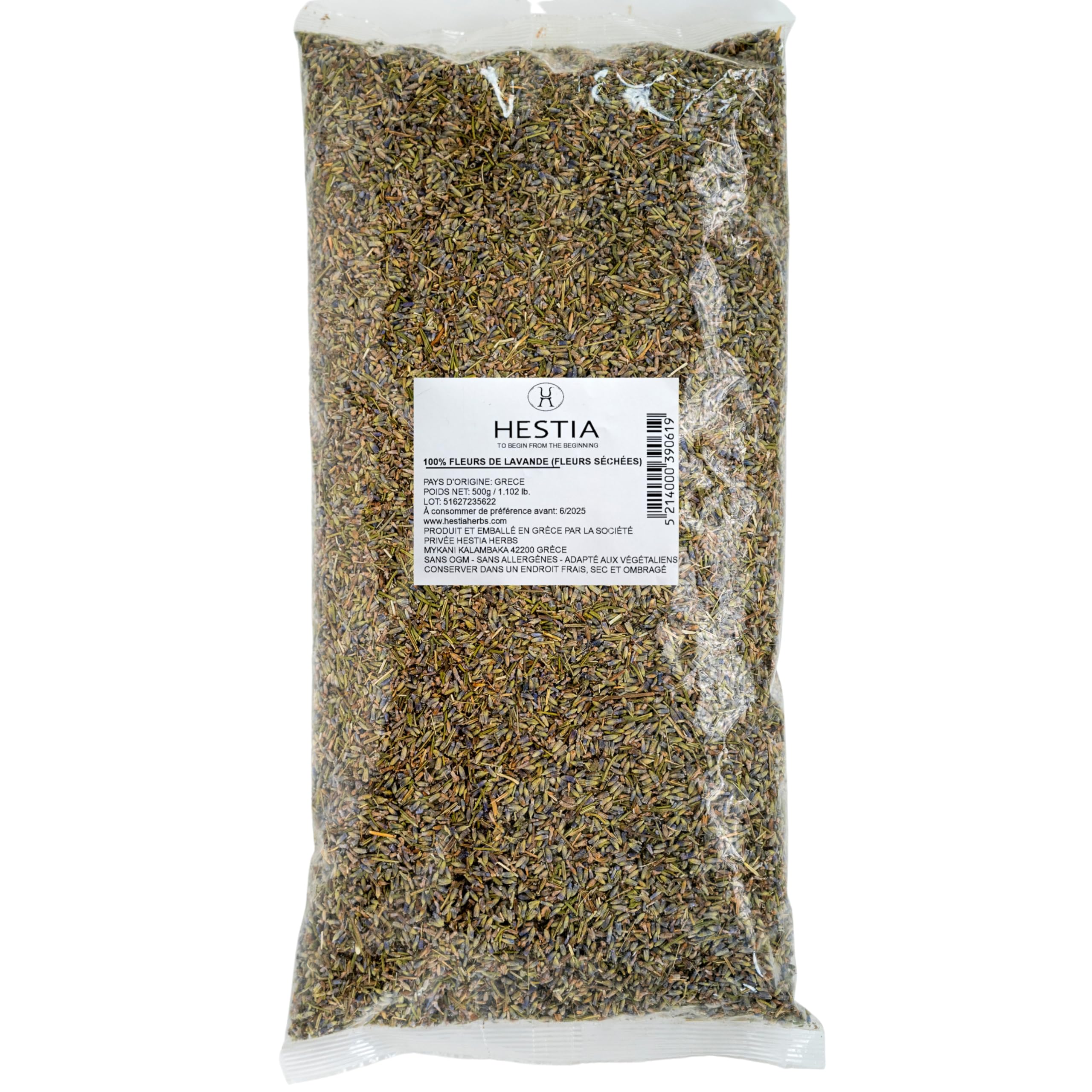 Hestia Herbs Dried Lavender Buds 500g – Natural Fragrant Flowers for Aromatherapy, Crafts & Tea