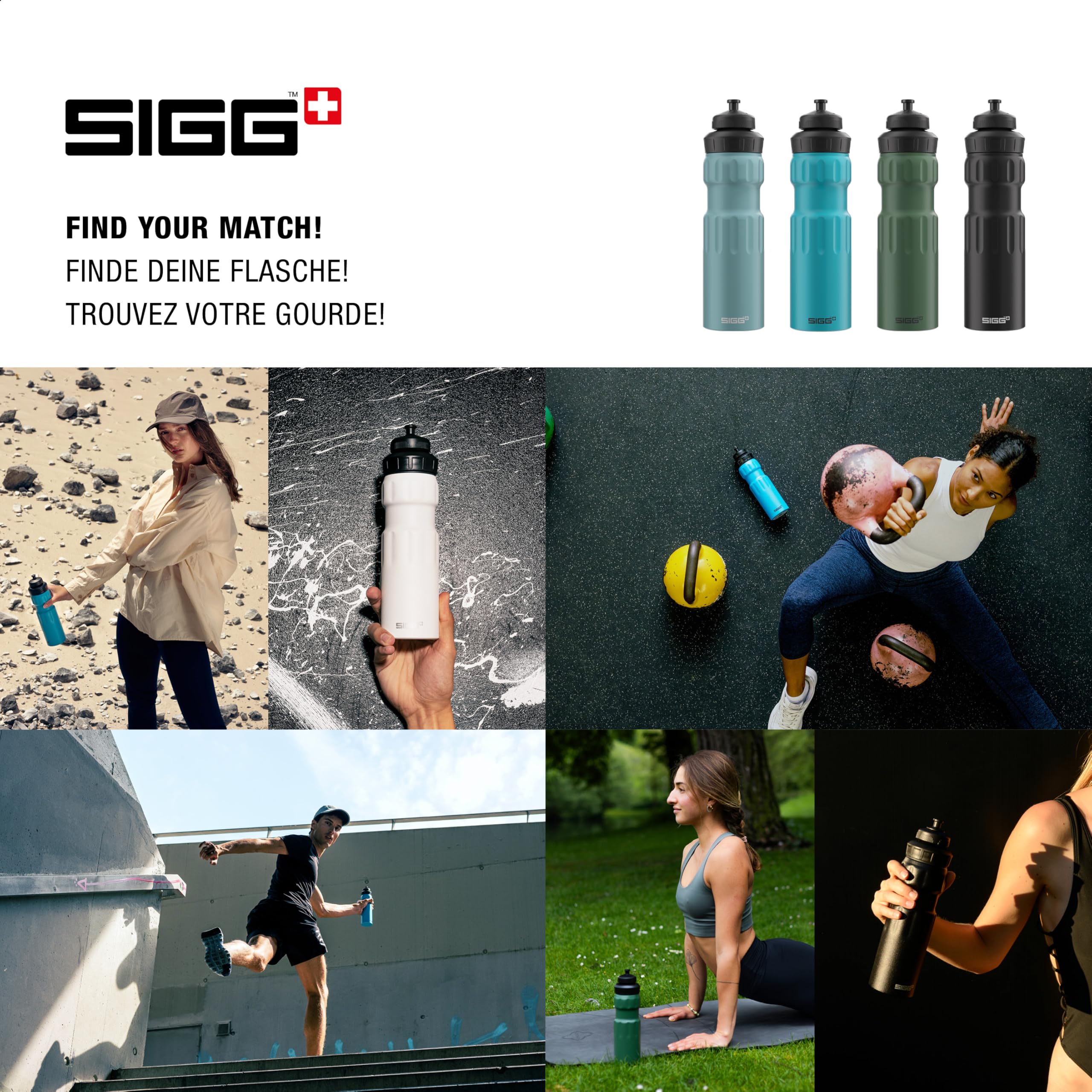 SIGG - Aluminiowa butelka sportowa – WMB Sports – z 3-stopniowym zamknięciem sportowym – certyfikat neutralny dla klimatu – szczelna – lekka jak piórko – nie zawiera BPA – 0,75 l
