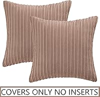 Vista 380 de UGASA - Juego de 2 fundas de almohada de terciopelo a rayas, funda decorativa para cojín con cremallera oculta para el hogar, sofá, dormitorio