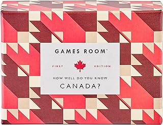 Ridley's Games Room How Well Do You Know Canada? Trivia Card Game – Trivia Game for Adults and Kids – 2+ Players – Includes 140 Questions – Fun Quiz Cards, Makes a Great Gift