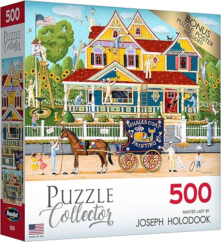 Miniatura 2 de Cra-Z-Art - RoseArt - Coleccionista de rompecabezas - Señora pintada - Rompecabezas de 500 piezas