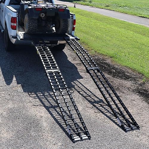 Miniatura 5 de Titan Ramps Rampas portátiles para ATV de 10 pies con capacidad de 1,200 libras, rampas de carga de aluminio para camionetas, plegables, ligeras