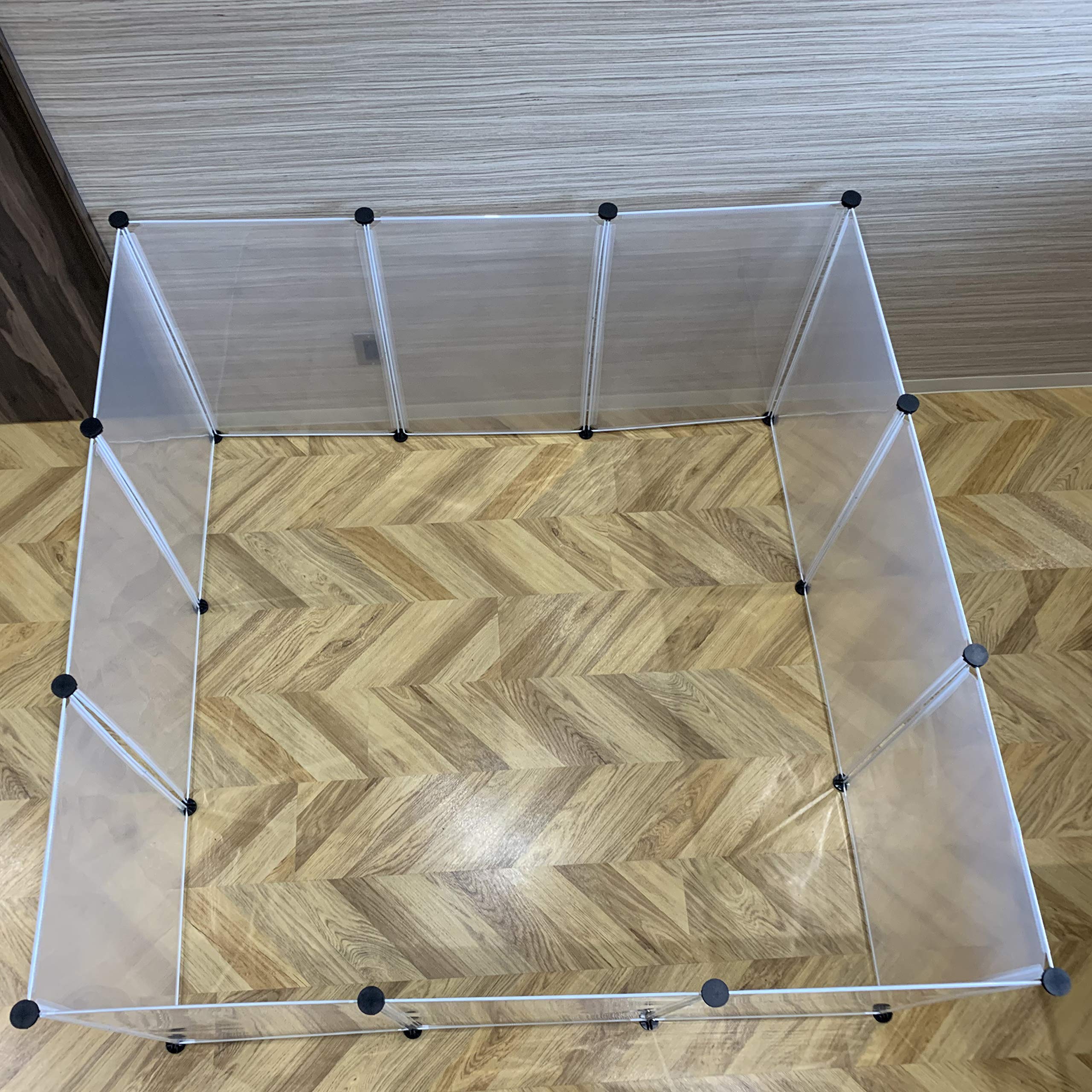 ☆ペットフェンス 12枚セット透明パネル 自由 組み立て