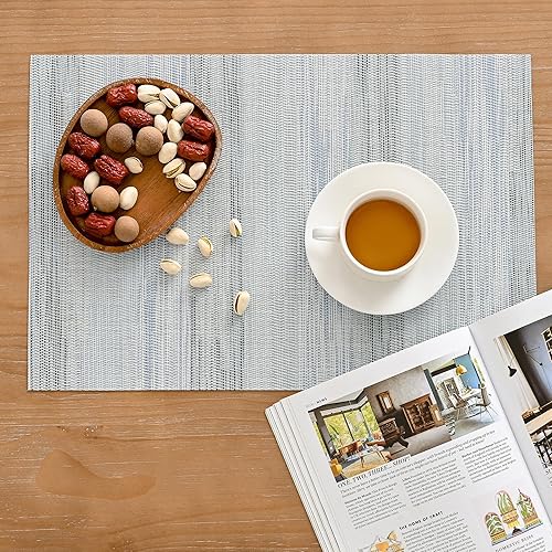 Miniatura 7 de Leetaltree - Juego de 6 manteles individuales, resistentes al calor, antideslizantes, para mesa de comedor, lavables, duraderos, tejido de PVC